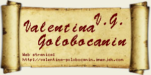 Valentina Golobočanin vizit kartica